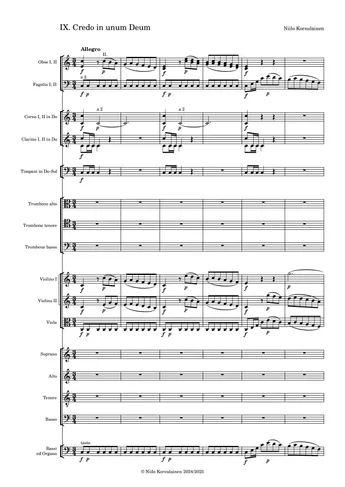 Missa solemnis in the style of Mozart - IX. Credo in unum Deum