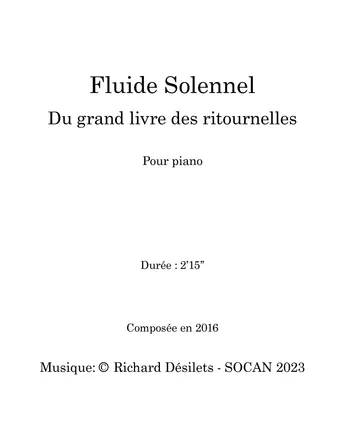 Fluide solennel