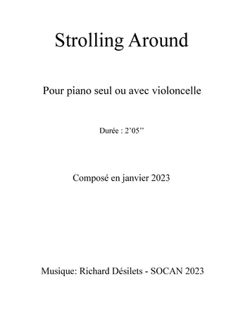 Strolling Around - Pour piano et violoncelle