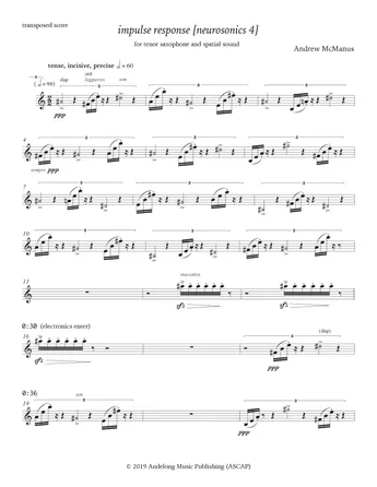 impulse response [neurosonics 4] - for tenor sax and electronics
