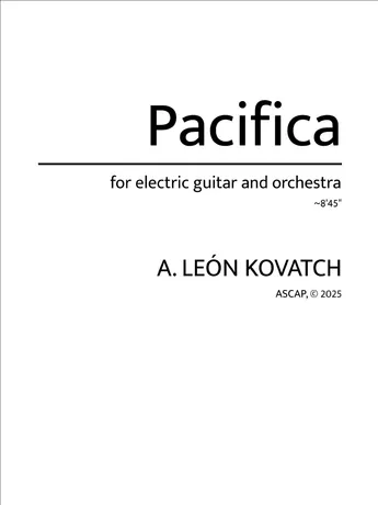 Pacifica Concerto for Electric Guitar
