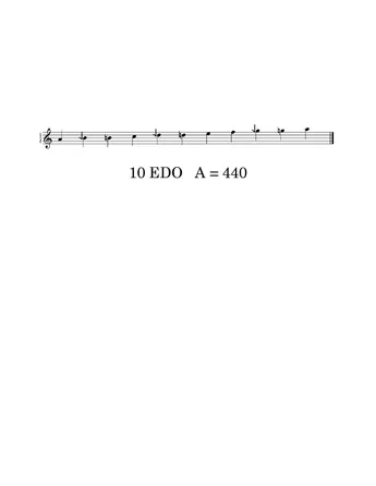 Chromatic Etude for 10 EDO Piano No. 1 “Intervals”