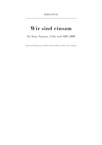 Wir sind einsam