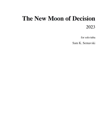 The New Moon of Decision