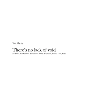 There's no lack of void