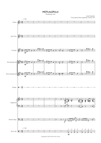 Motla Le Pula - Hugh Masekela Arr: Tinashe Jera