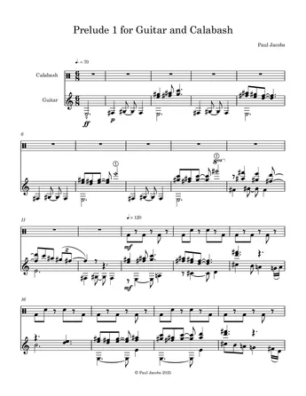 Prelude 1 for Guitar and Calabash