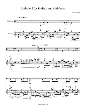 Prelude 2 for Guitar and Calabash