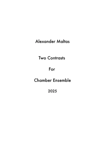 Two Contrasts for Chamber Ensemble 