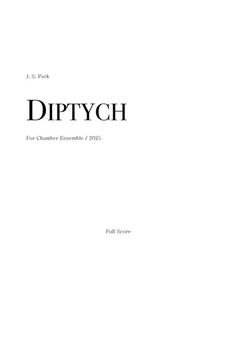 Diptych for Chamber Ensemble (2025)
