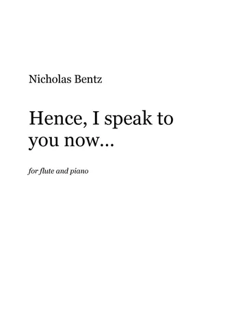 Hence, I speak to you now...