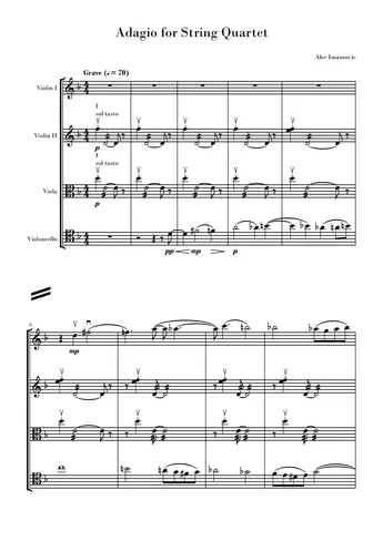 Adagio - for String Quartet