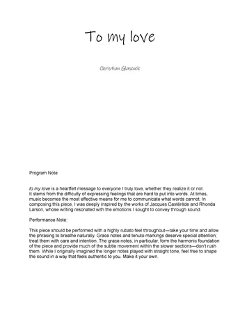 to my love for solo flute | Christian Glascock