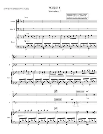 Sarrasine, Scene 8, "You're late..."