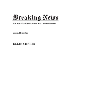 Breaking News